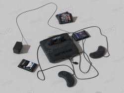 电子产品C4D游戏机模型精模