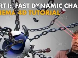 C4D制作动态铁链教程 Cinema 4D Tutorial Fast Accurate Dynamic Chains