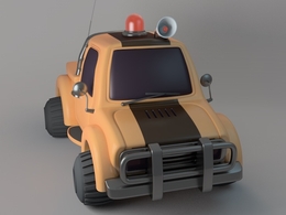 卡通警车C4D模型 Cartoon police car