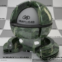 vray for c4d材质：Green Marble