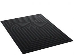 Feyyn经典黑色长方形地毯3D模型素材下载Classic Black Rectangular Rug by Feyyn