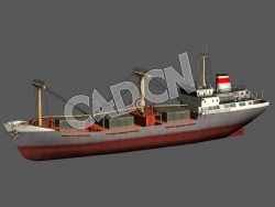 C4D海军舰艇军舰舰船-尤尼·帕蒂赞货轮模型 Yuniy Partizan 3d Model
