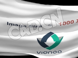 C4D公司徽标旗帜动画模型 flag