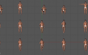 [含绑定]C4D男性模型-16款动作