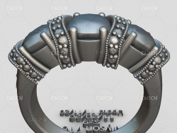 镶三颗钻石的戒指C4D模型Avalon Allyson 7181 Updtd