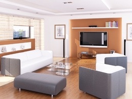 C4D室内模型：客厅模型渲染 Indoor living room