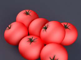 新鲜的蔬菜番茄西红杮c4d模型下载tomato 3d model
