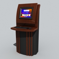 电脑自助查询机C4D模型 Computer kiosks 3D model