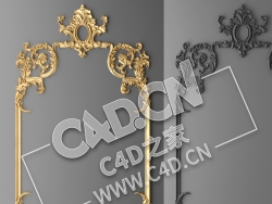 C4D镜框花线画框欧式装饰雕花框模型_45