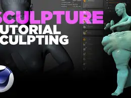 C4D雕塑雕刻视频教程 SCULPTURE MODEL CINEMA 4D TUTORIAL