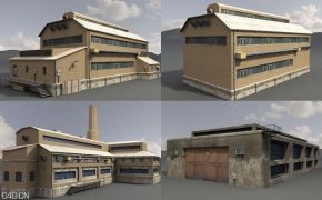 企业厂区厂房3D模型合集 Dexsoft: Industrial 2. model pack