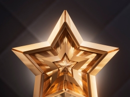 金色五角星模型Star