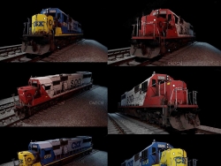 老火车头C4D模型 SD60 Loco