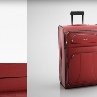 红色拉杆箱C4D模型 Red Trolley 3D model