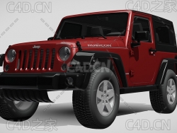 吉普JEEP牧马人卢比肯/罗宾汉rubicon汽车2012款C4D汽车模型下载