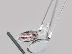高尔夫球杆C4D模型 Golf-Clubs
