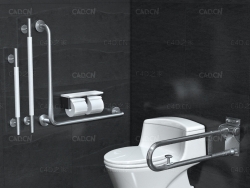 无障碍厕所卫生间马桶厕纸C4D模型Toto toilets CW923SGUR and Accessible equipment