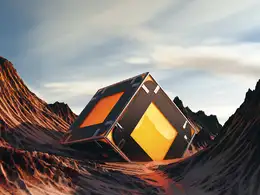 C4D实用工程第162季：外星发光金属立方体创意C4D工程文件 c4d project