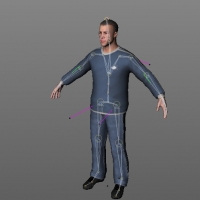 年轻男人C4D模型（带绑定） Man 04 c01 rig