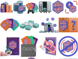 33个元宇宙NFT数字藏品非同质化虚拟货币3d立体图标模型素材