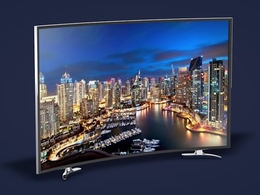 曲面电视 曲面显示器C4D模型 Curved Ultra HD TV 3d model