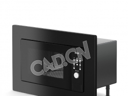 C4D嵌入式微波炉模型 built in microwave 3D model
