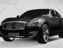 英菲尼迪q70汽车2015款C4D汽车模型下载