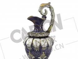 雕花瓷瓶琉璃瓶工艺品C4D模型下载