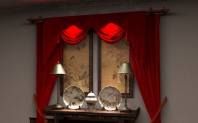 中式中堂装饰C4D模型 Chinese Chudo decoration