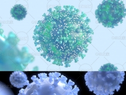 新型冠状病毒C4D模型 Cinema 4D 3D Model Covid-19 Coronavirus