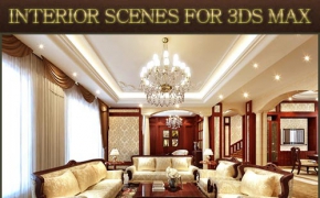 现代欧式室内实用3D模型合集 20 scenes – Interior scenes for 3dsMax & VRay