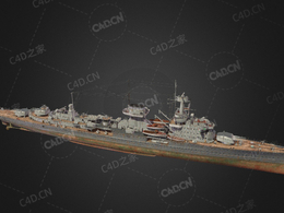 德国海军纽伦堡号巡洋舰驱逐舰战列舰C4D模型下载Nurnberg 3d model