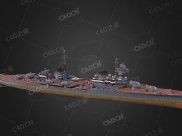苏联海军恰巴耶夫号轻巡洋舰C4D模型下载Chapayev 3d model
