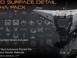 150个科幻细节硬面深度贴图 Gumroad – Hard Surface Detail Alpha Pack