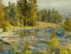 C4D使用Octane河流小溪自然景观场景渲染视频教程 Creating Rivers Using Octane