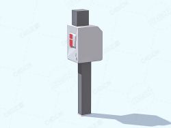 低面多边形停车收费表 Parking Meter