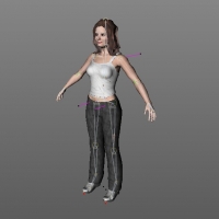 国外女性C4D模型（带绑定） Woman05 c03