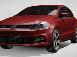 大众polo-bluemotion家用汽车轿车2014款C4D汽车模型下载