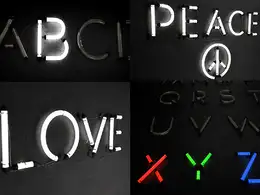 26个霓虹灯字母模型 alphabet neon cinema 4d