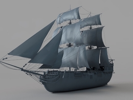 帆船3D模型（非高精模型C4D/MAX） Sailing 3d model
