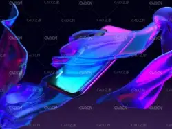 C4D工程-华为手机动画模型工程 含贴图材质动画