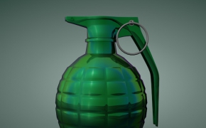 现代武器：手榴弹C4D模型 Frag 3d model