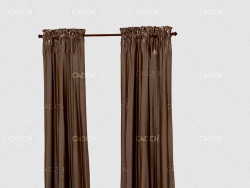 C4D客厅窗帘卧室窗帘室内窗帘模型 Curtain 3D Model-62
