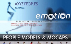 各种动作的人物模型 AXYZ People 3D Models & MoCap Libraries