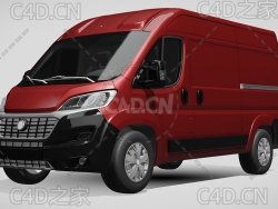 菲亚特汽车面包车2014款C4D汽车模型下载