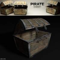 宝箱C4D模型 Pirate Chest