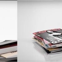 一叠时尚杂志书C4D模型 Fashion magazine book 3D model