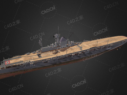 德国海军齐柏林伯爵号航空母舰C4D模型下载Graf Zeppelin 3d model
