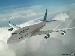 C4D客机渲染：Luxembourg Airlines