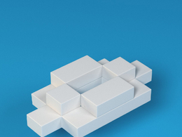 低面卡通云朵图标模型Block Cloud_1